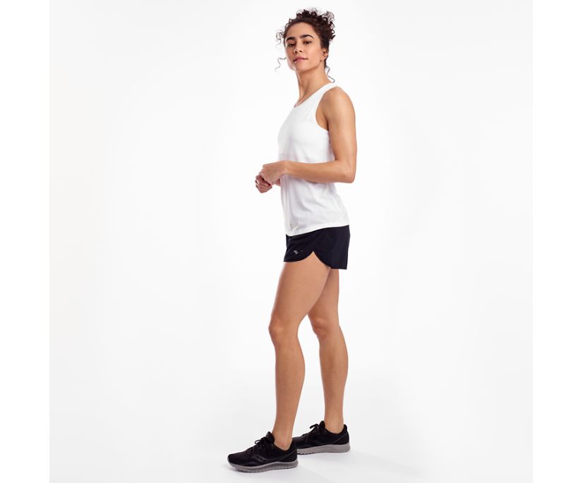 White Women's Saucony Stopwatch Singlet Tanks | HSRWQ9178