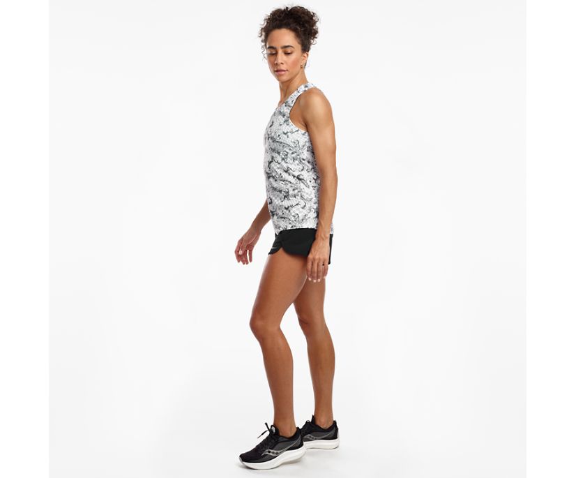 White Women's Saucony Stopwatch Singlet Tanks | JBZGS7803