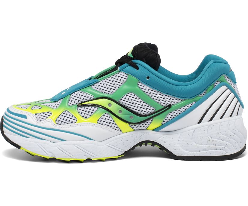 White / Yellow / Turquoise Women's Saucony Grid Web Originals | GHJMO6409