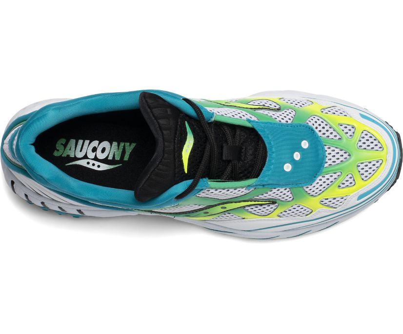 White / Yellow / Turquoise Women's Saucony Grid Web Originals | GHJMO6409