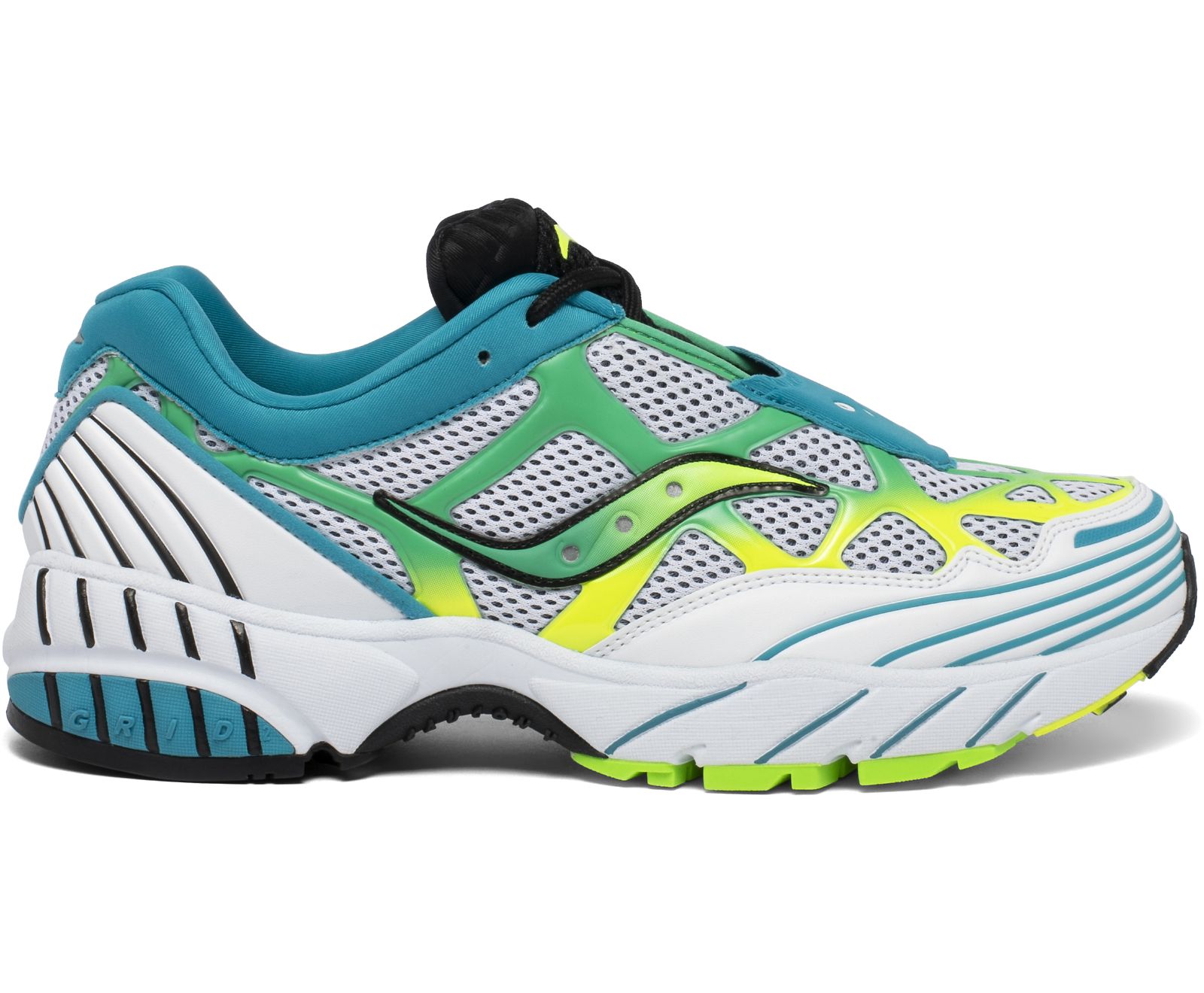 White / Yellow / Turquoise Women\'s Saucony Grid Web Originals | GHJMO6409