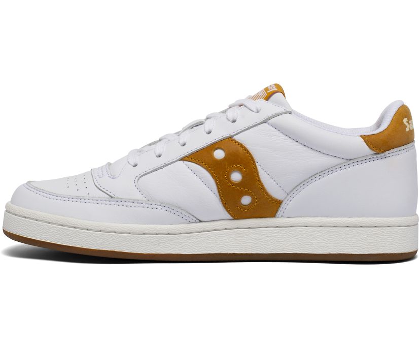 White / Yellow Women's Saucony Jazz Court Originals | IORZP5021