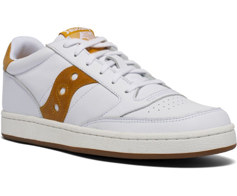 White / Yellow Women's Saucony Jazz Court Originals | IORZP5021