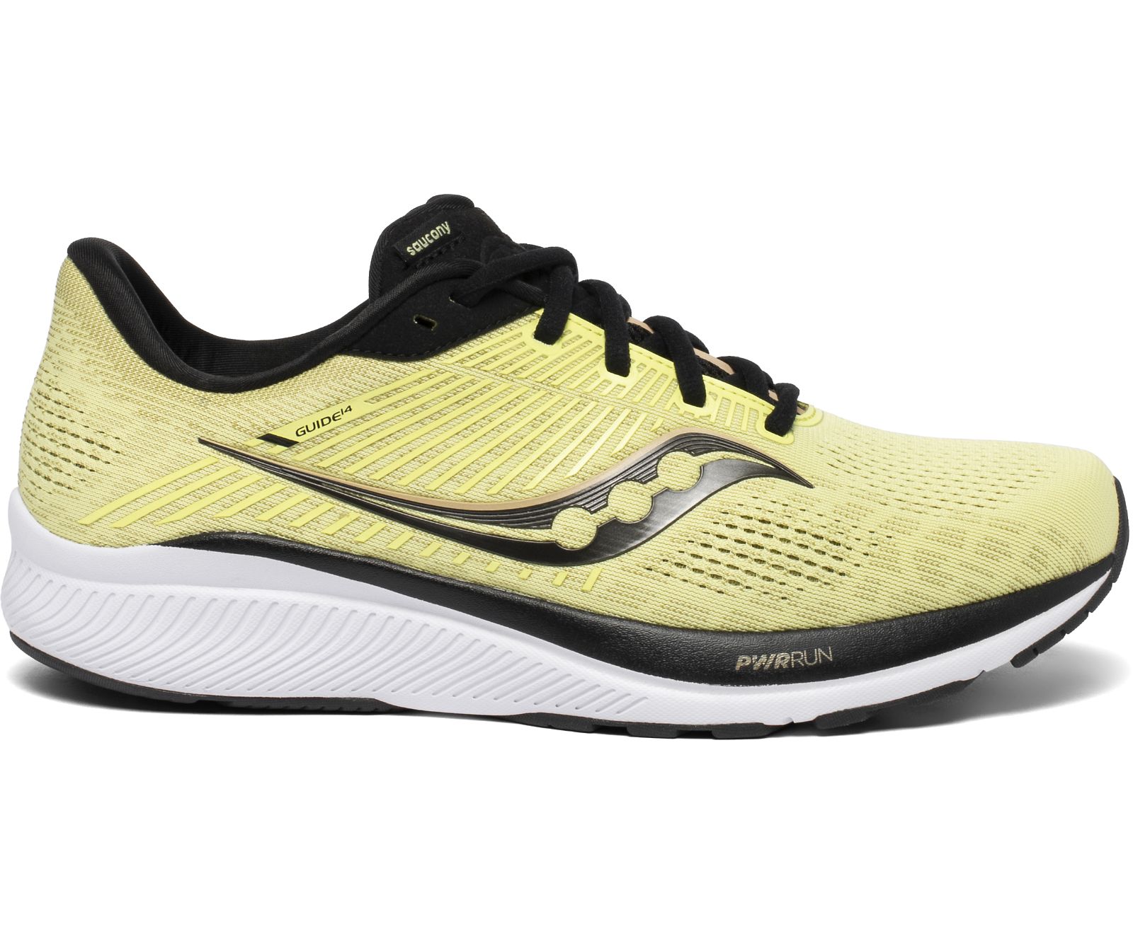 Yellow / Black Men\'s Saucony Guide 14 Running Shoes | NZIBC4276