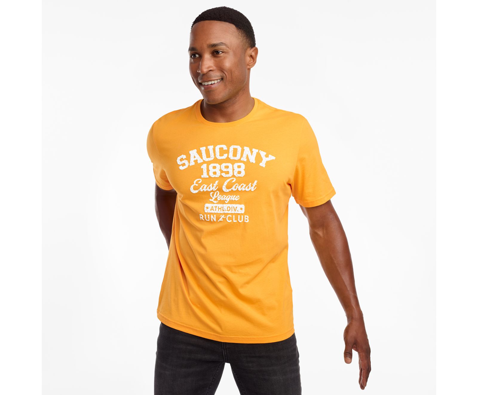 Yellow Men\'s Saucony Rested Short Sleeve Shirts | BULPV6954