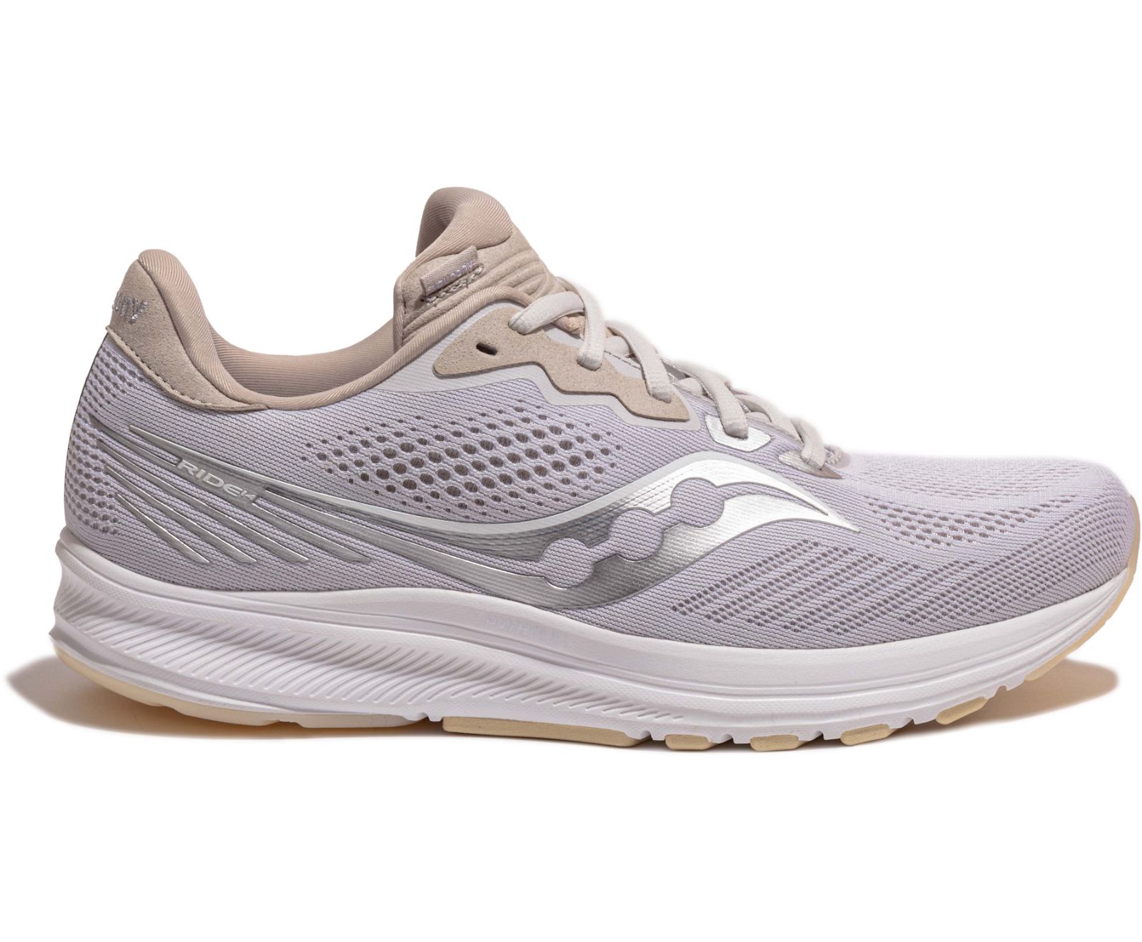 Beige Men's Saucony Ride 14 Running Shoes | LVOXW4815