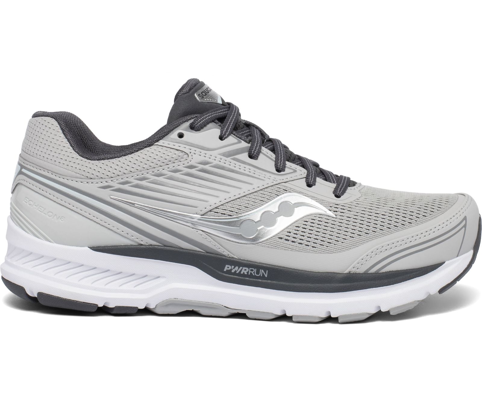 Black / Grey Women's Saucony Echelon 8 Wide Running Shoes | MJPAD5902