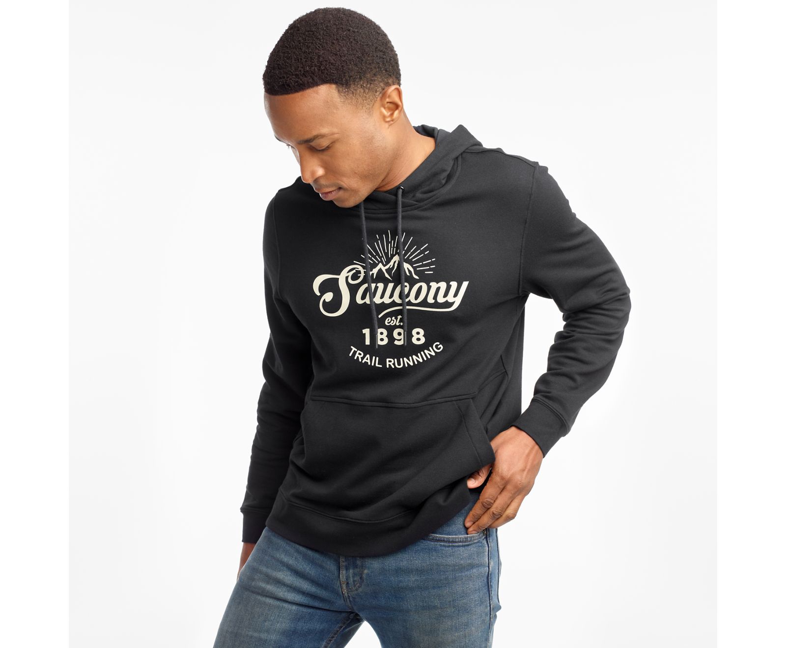 Black Men's Saucony Rested Shirts | KDXTF8062