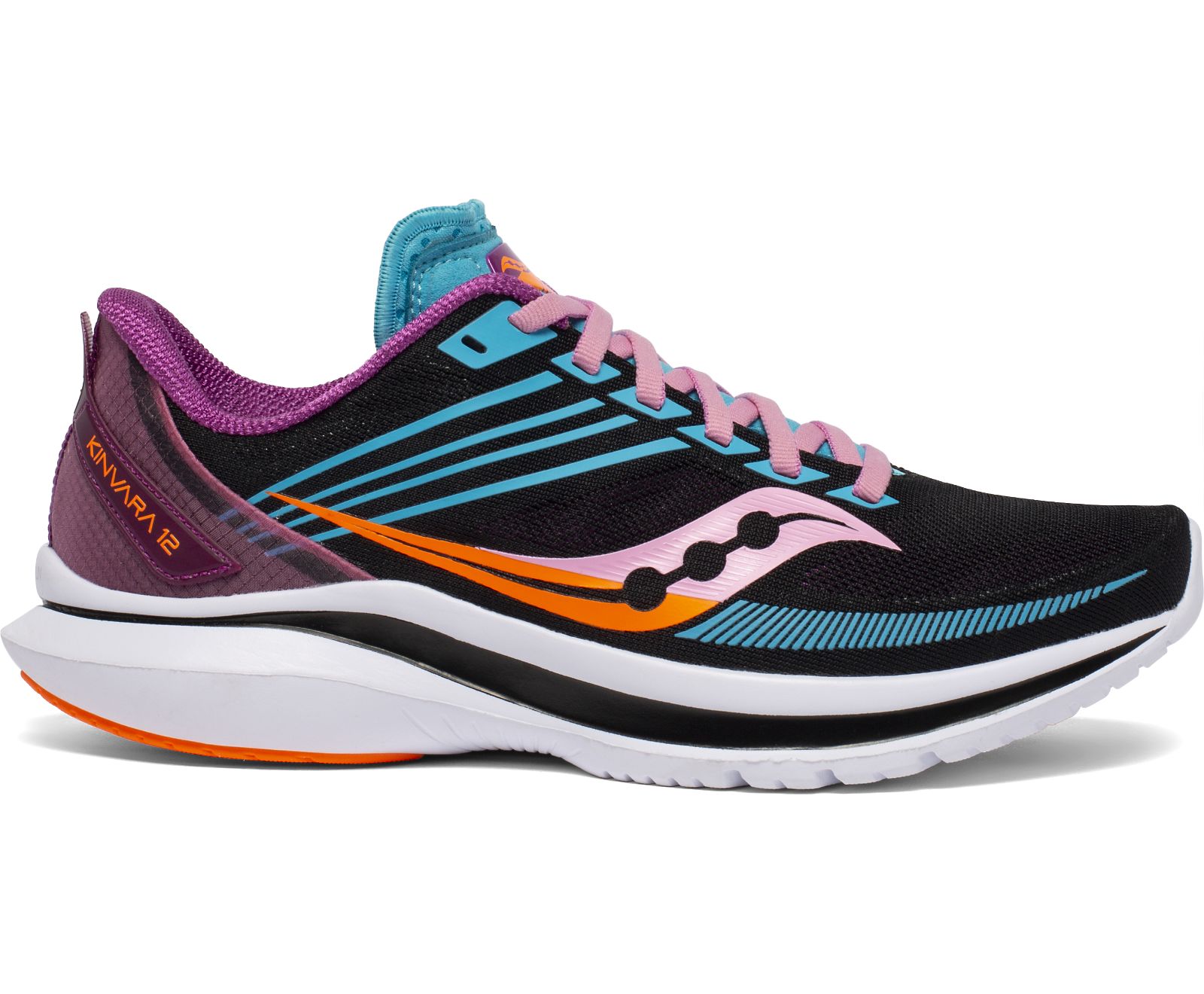 Black / Purple / Orange Women's Saucony Kinvara 12 Running Shoes | JBSIK3594