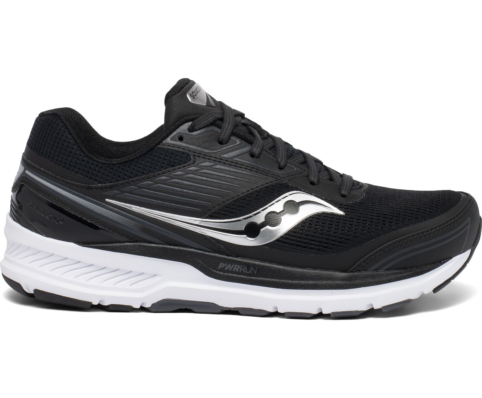 Black / White Men's Saucony Echelon 8 Wide Running Shoes | TKNHC2764