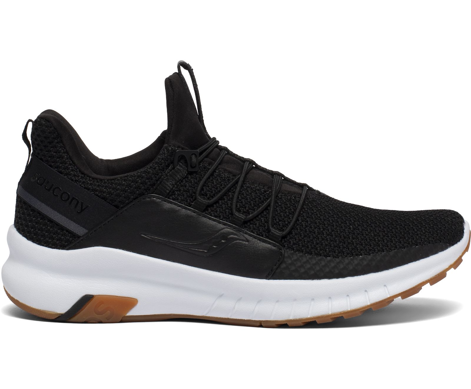 Black Women's Saucony Stretch & Go Glide Walking Shoes | LBXIK6948