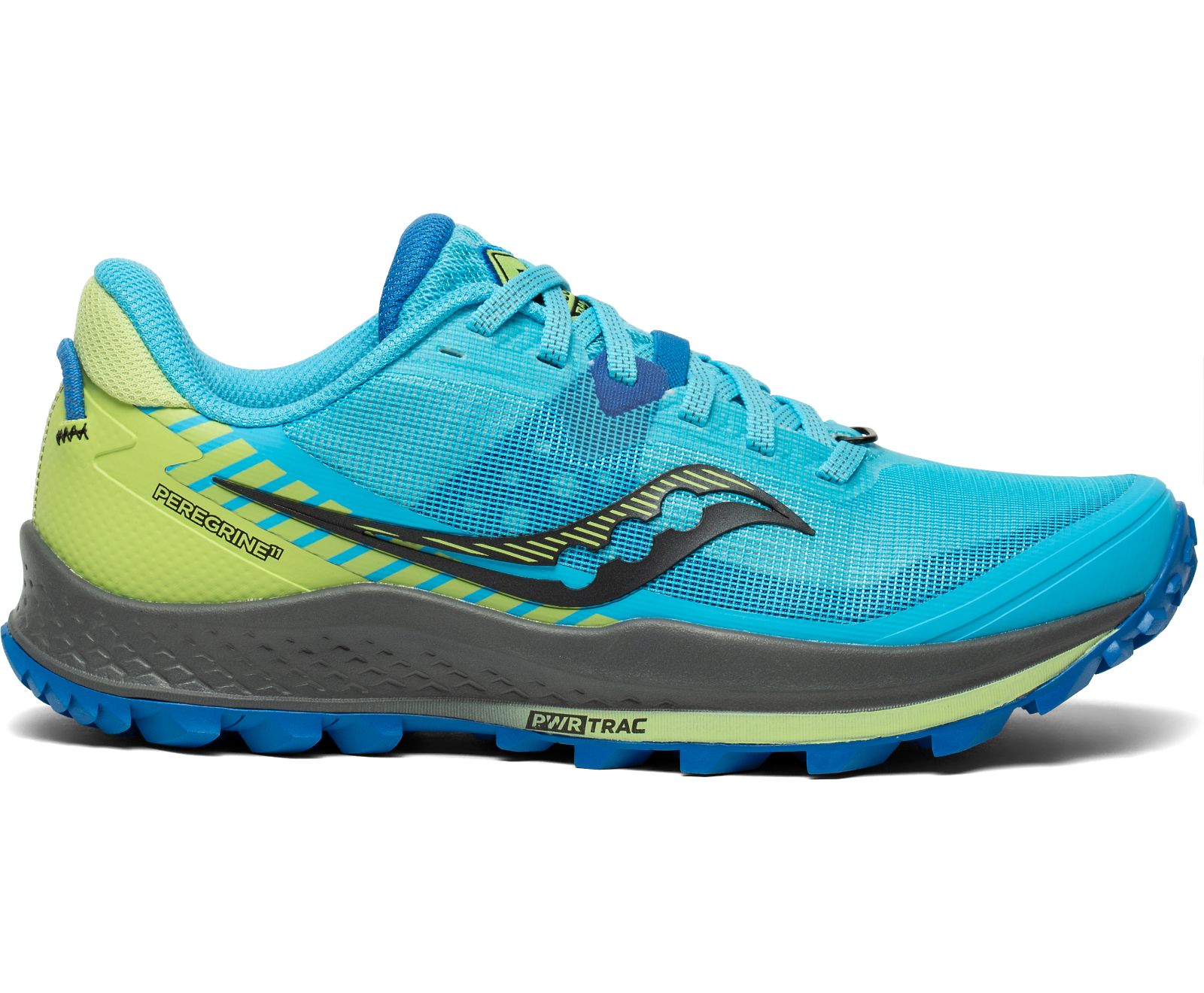 Blue / Green Women's Saucony Peregrine 11 Trail Running Shoes | UIEBV8609