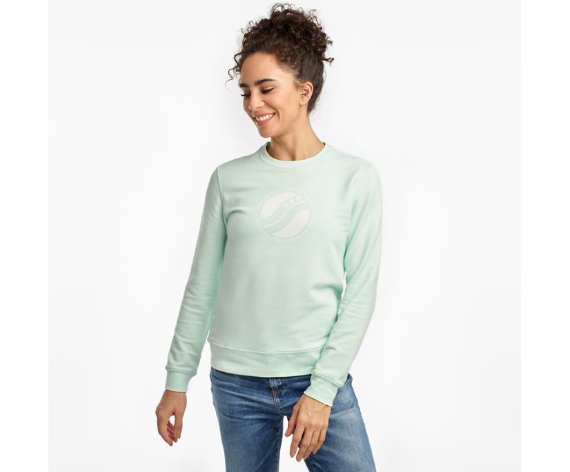 Blue Women's Saucony Rested Crewneck Shirts | KOCWA3972