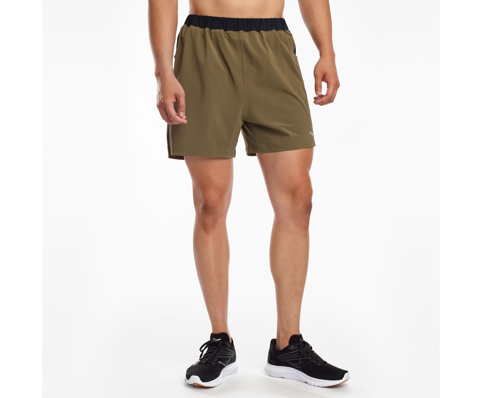 Dark Olive Men's Saucony Outpace 5" Shorts | KZMTG4926