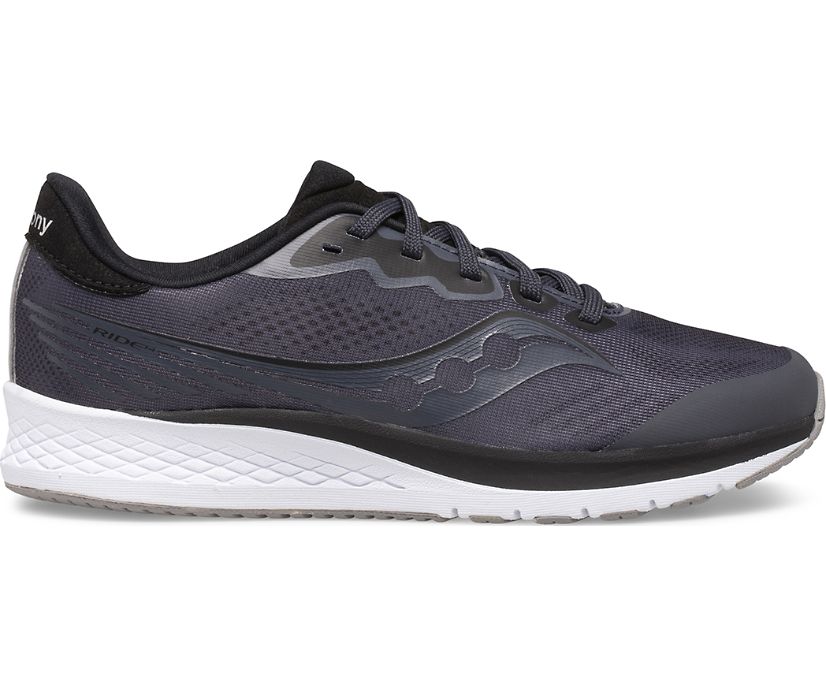 Grey / Black Kids' Saucony Ride 14 Sneakers | UHYGI6157