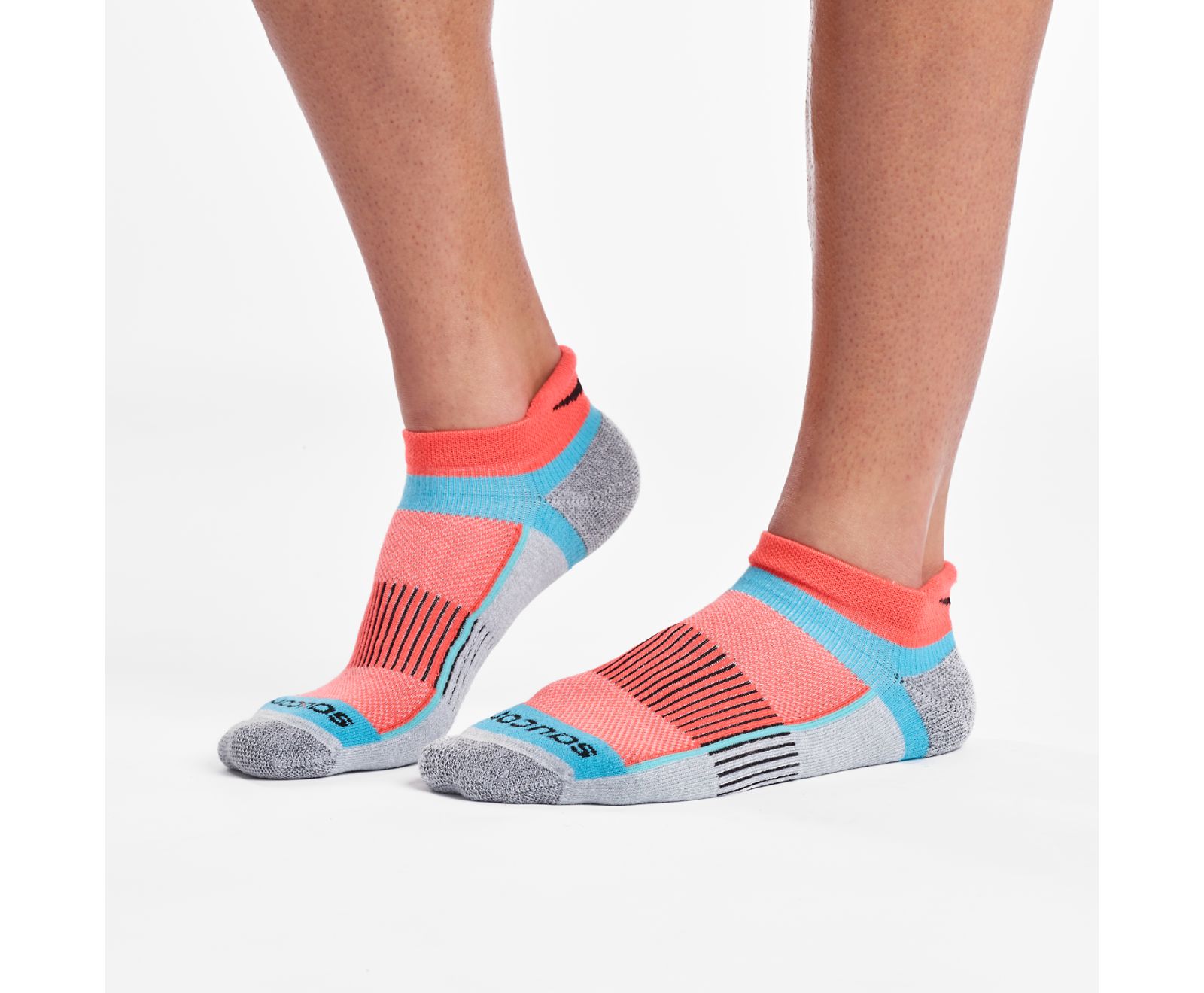 Grey Kids' Saucony Inferno No Show Tab 3-Pack Socks | MIDNB5193