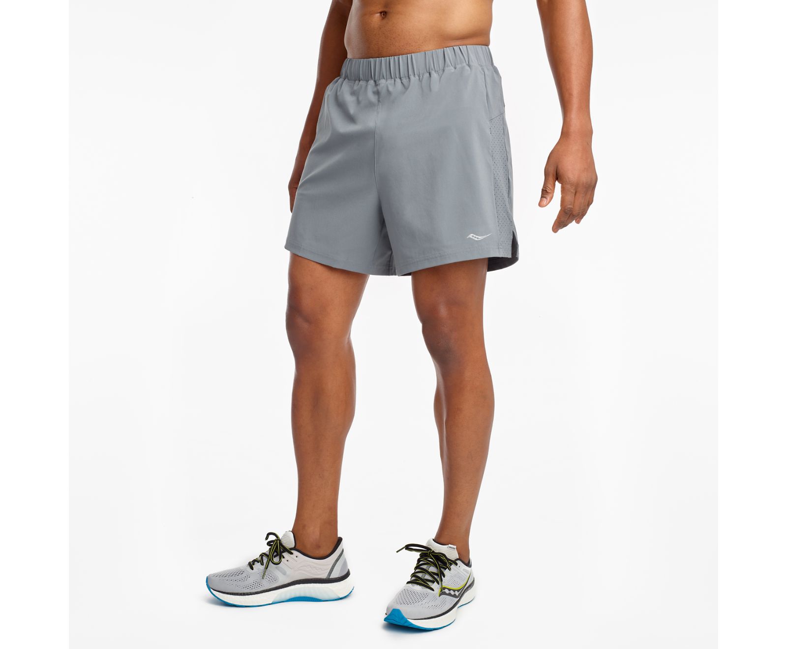 Grey Men's Saucony Outpace 5" Shorts | NVQXL8132