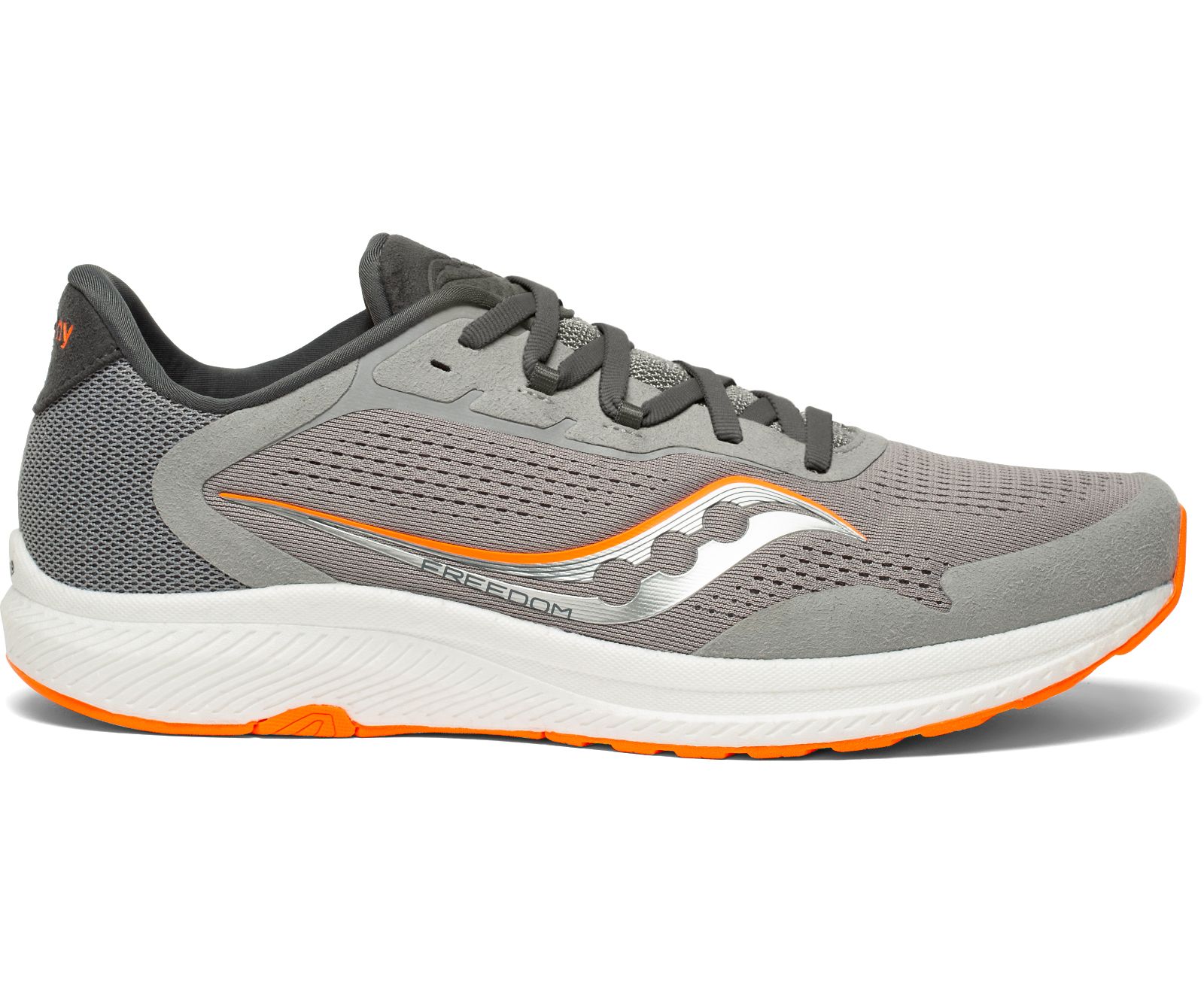 Grey / Orange Men's Saucony Freedom 4 Running Shoes | OZLWD5780