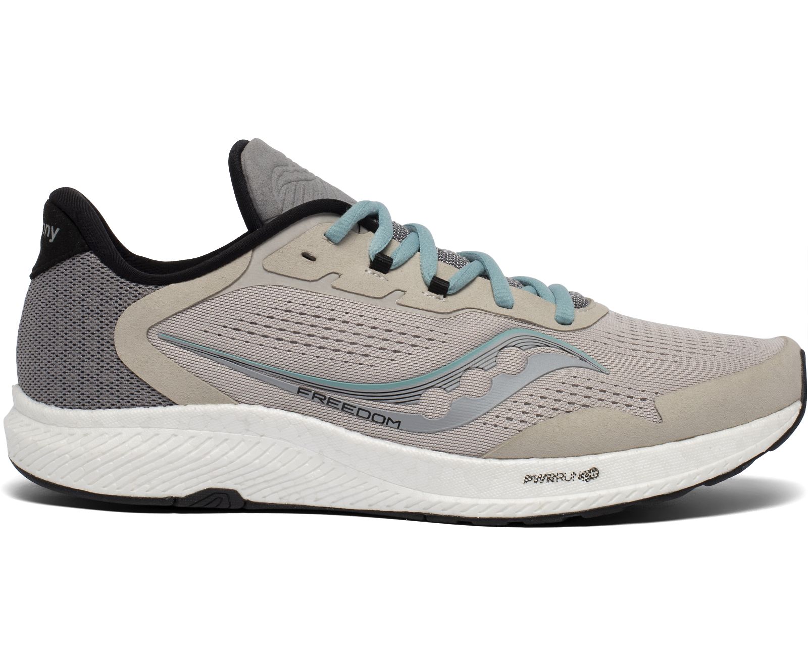 Grey / Turquoise Men's Saucony Freedom 4 Running Shoes | VCOSX4185