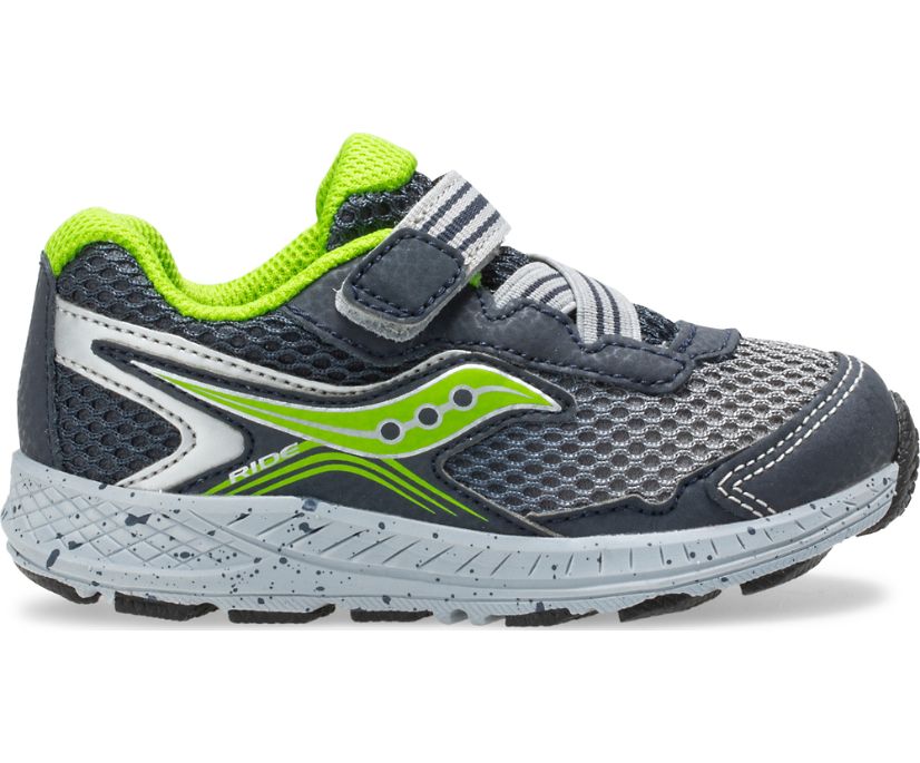 Navy / Green Kids' Saucony Ride 10 Jr. Sneakers | OUJQK5182