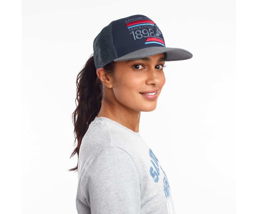 Navy Women's Saucony Trucker Hats | IWHSP0654