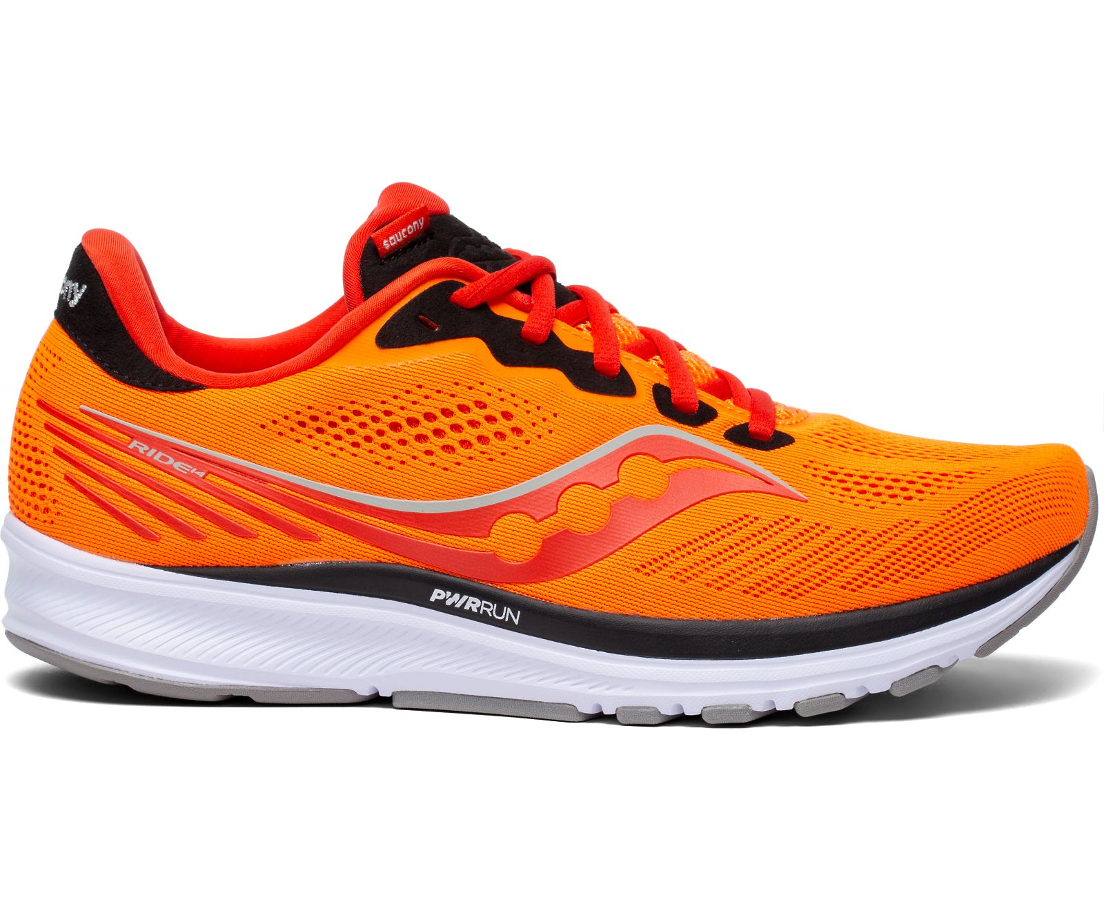 Orange / Deep Red Men's Saucony Ride 14 Running Shoes | POAJT2769