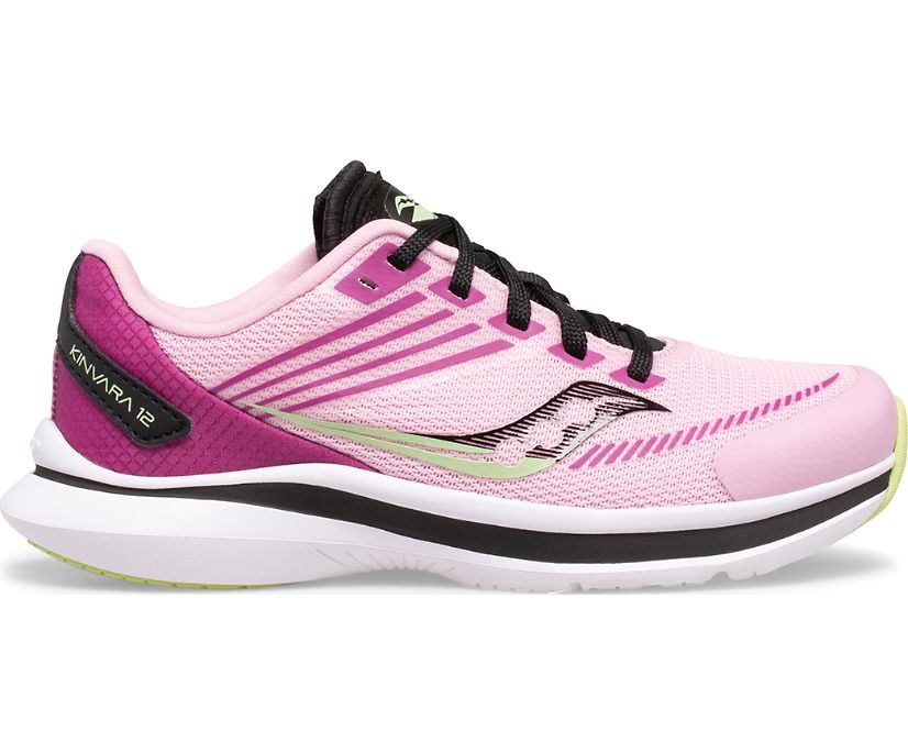 Pink / Purple Kids' Saucony Kinvara 12 Sneakers | NZTCB9105