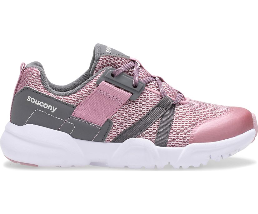 Rose / Grey Kids' Saucony Vertex Lace Sneakers | VBDAX9203