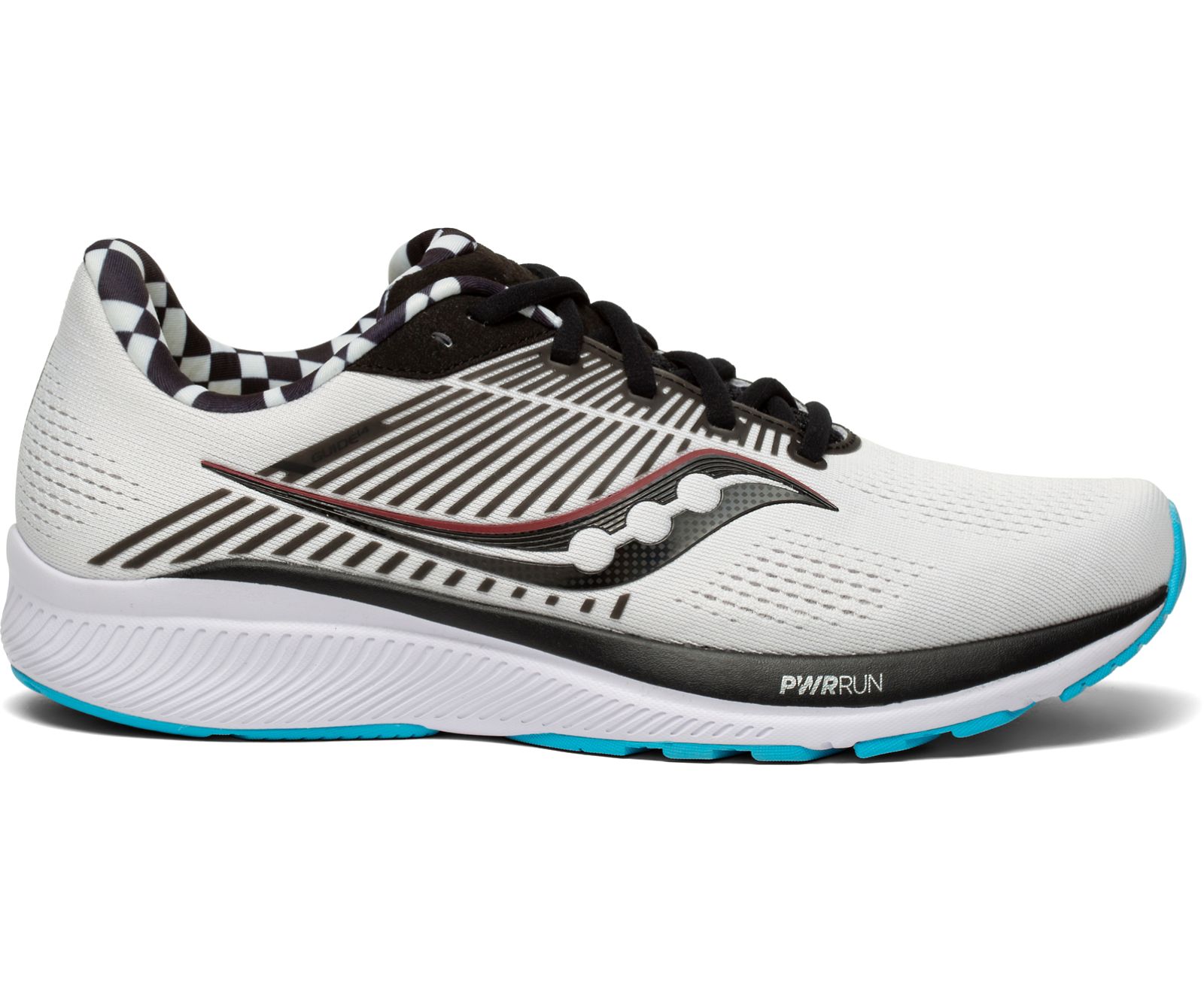 Silver / Black Men's Saucony Guide 14 Running Shoes | FZNMX0987