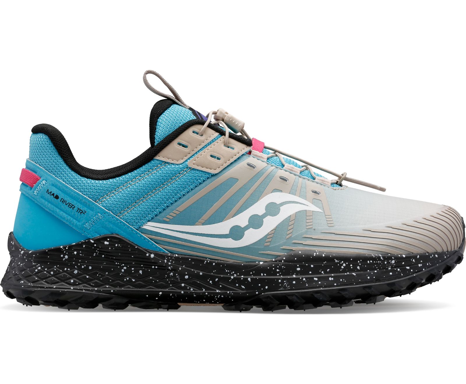 Silver / Blue Women's Saucony Mad River Tr 2 Trail Running Shoes | FBRVS2108