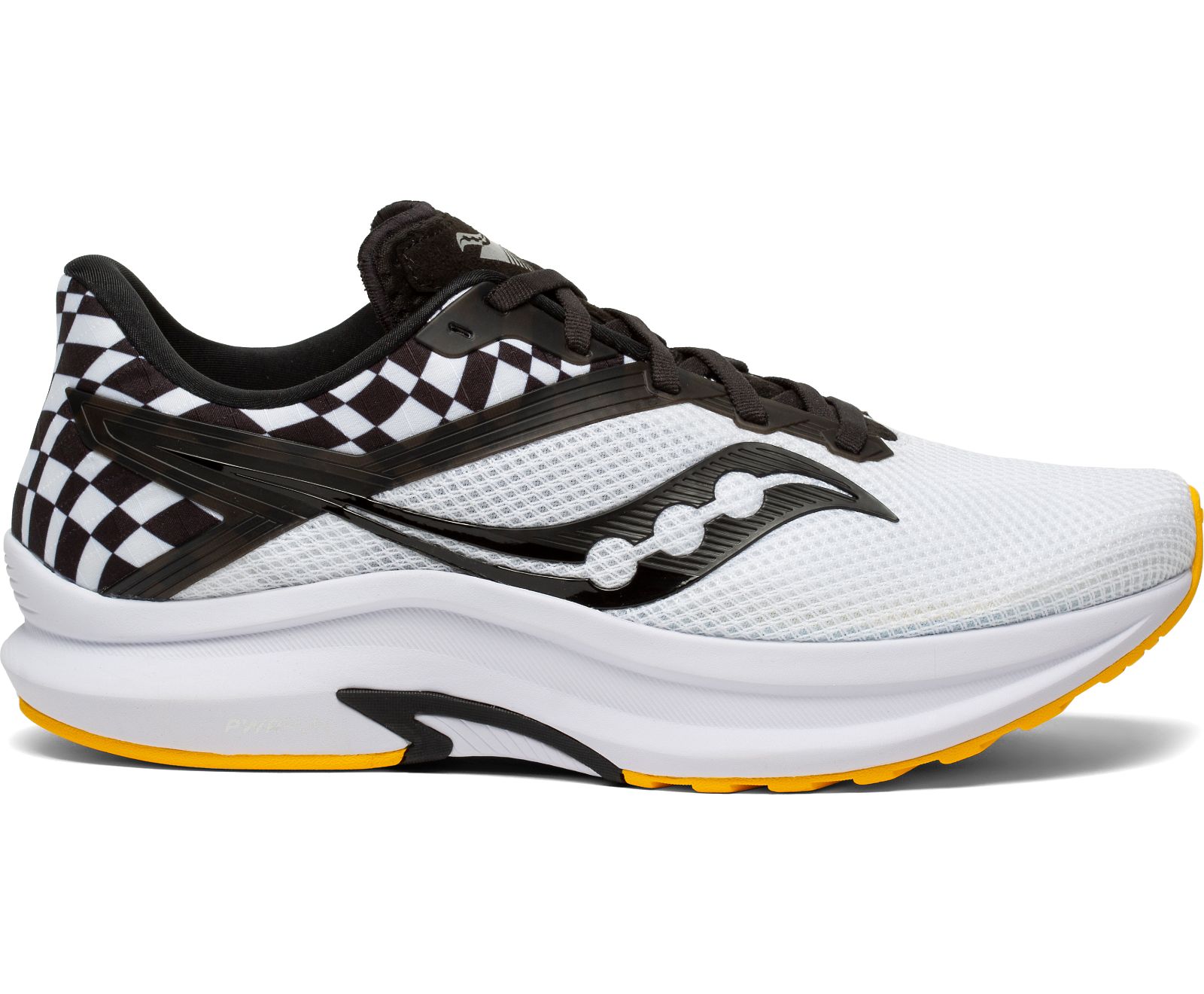 White / Black Men's Saucony Axon Running Shoes | AQECF2051