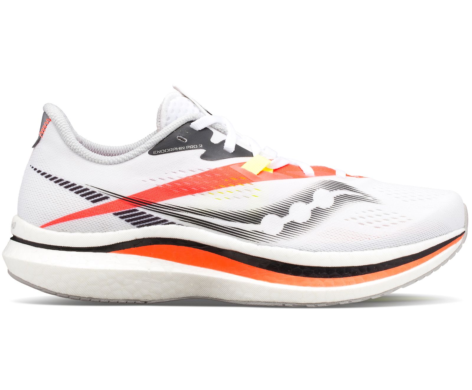 White / Orange Men's Saucony Endorphin Pro 2 Running Shoes | BINEX4261