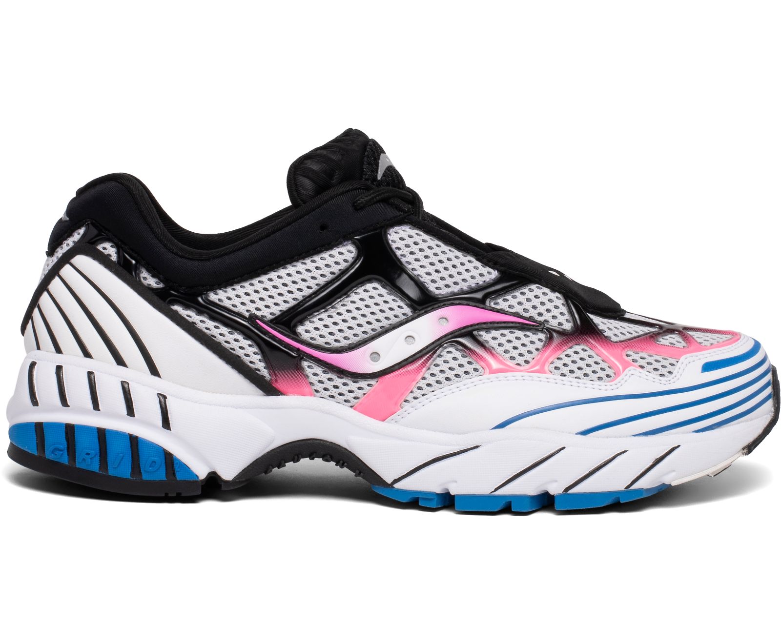 White / Pink / Blue Women's Saucony Grid Web Originals | THLAE2147