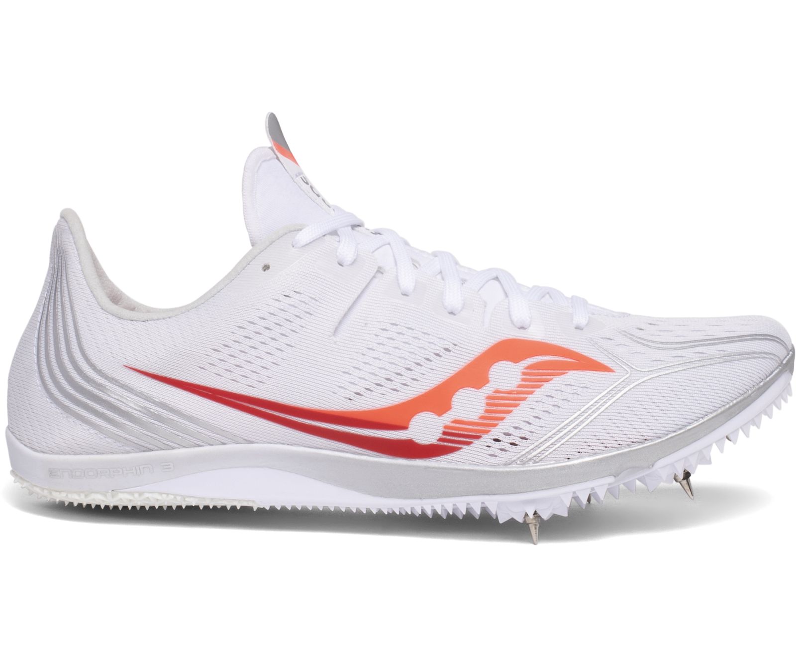 White / Red Women's Saucony Endorphin 3 Running Shoes | GYOHW4928